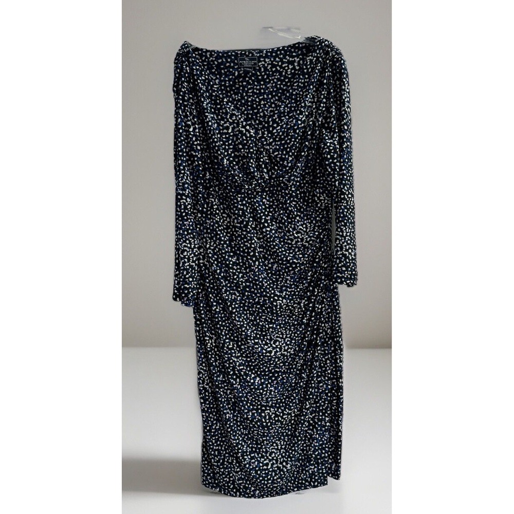 American Living Woman's Dress Multicolor Sheath Crossover No Iron Travel Sz 10